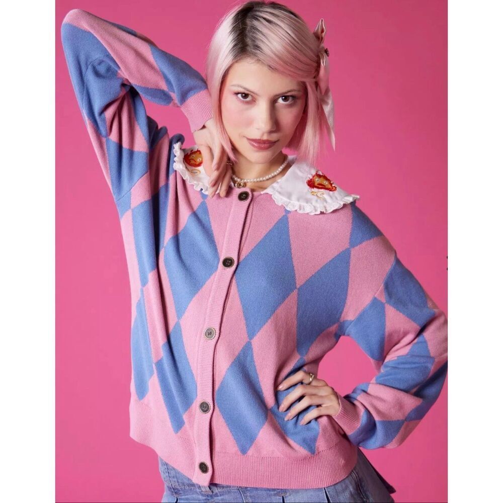 Her Universe Studio Ghibli Howl's Moving Castle Ruffle Collar Argyle Oversized C